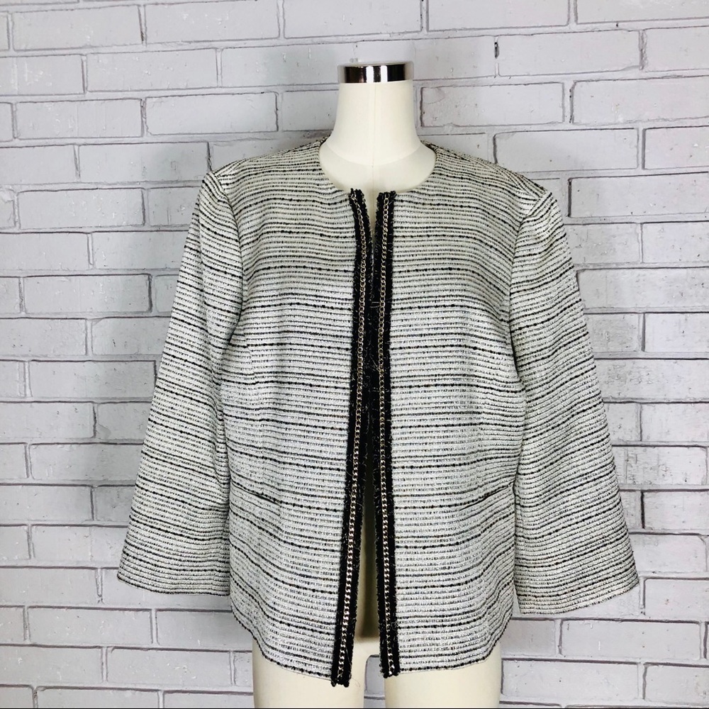 Nipon Boutique Women’s Ivory Shimmer‎ Blazer